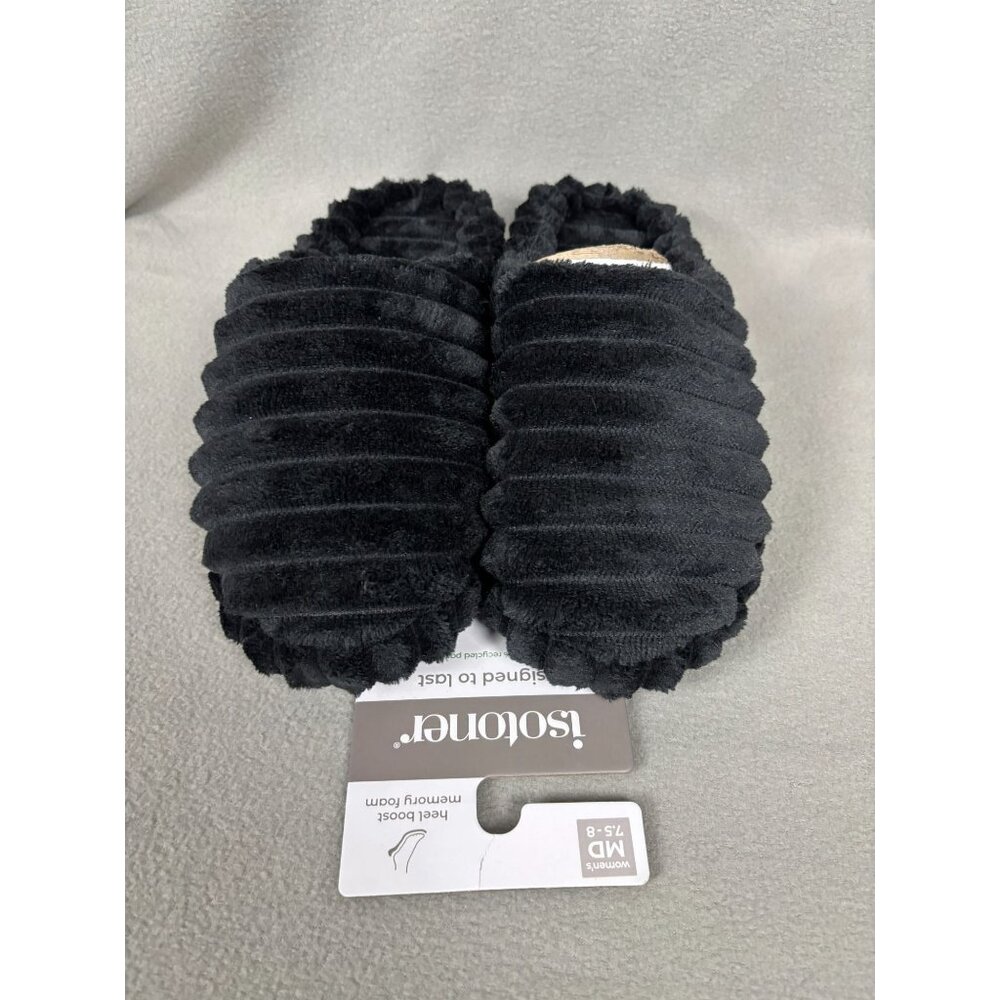 Isotoner Signature Women's Margo Memory Foam Spa Hoodback Slippers Md 7.5-8 NWTs